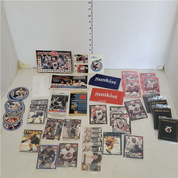 Fantastic Lot of Vintage Packs, Stickers, Decals, Collectible NHL Goodies