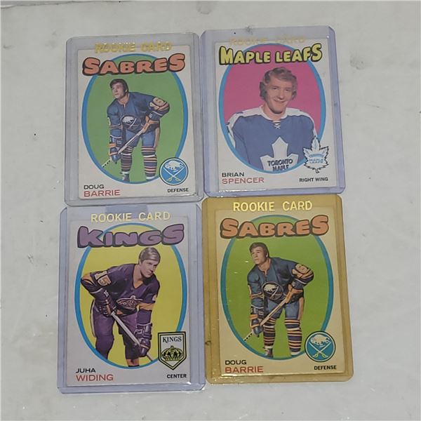 Lot of 4 1971-72 O-Pee-Chee NHL Rookie Cards