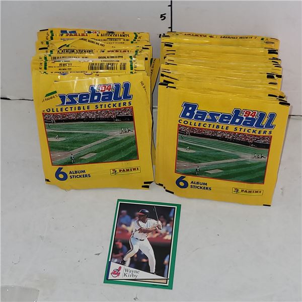 Large Lot of Vintage Sealed 1994 Panini Baseball Stickers