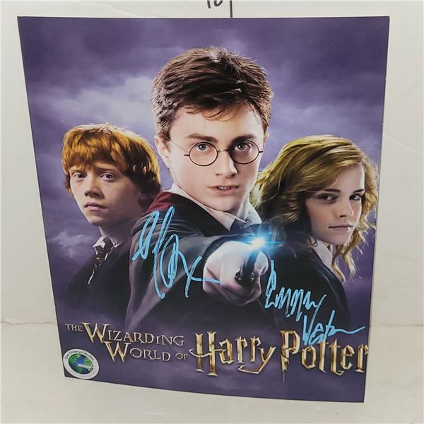 Signed Daniel Radcliffe Emma Watson Harry Potter Photo w/ COA