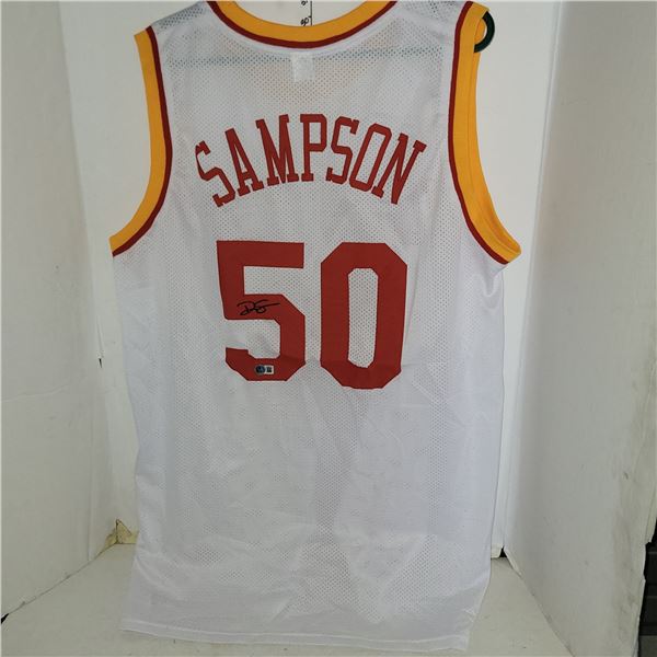 Signed Ralph Sampson Rockets Jersey w/ COA
