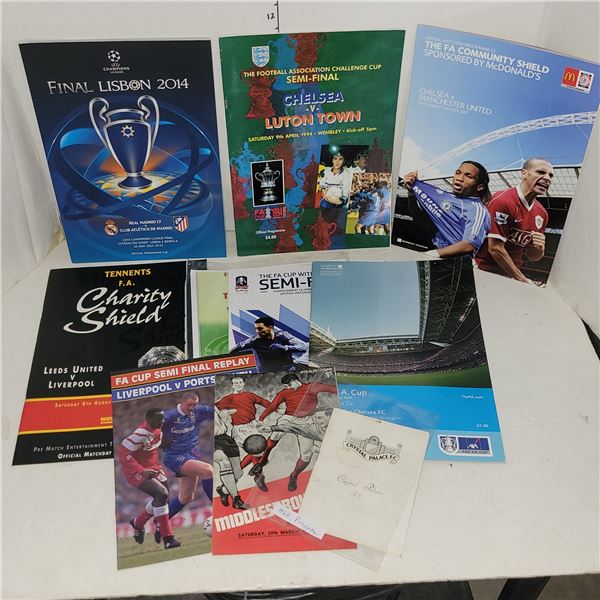 Large Lot of Vintage English Soccer Programs