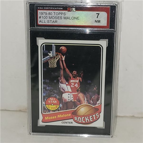 1979-80 Topps #100 Moses Malone All Star - Graded