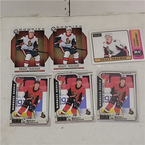Lot of 6 Brady Tkachuk Rookie Cards