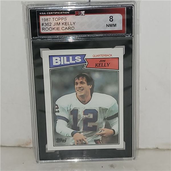 19987 Topps #362 Jim Kelly Rookie Card - Graded