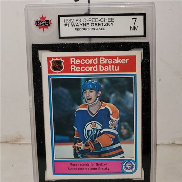 1982-83 O-Pee-Chee #1 Wayne Gretzky Record Breaker - Graded