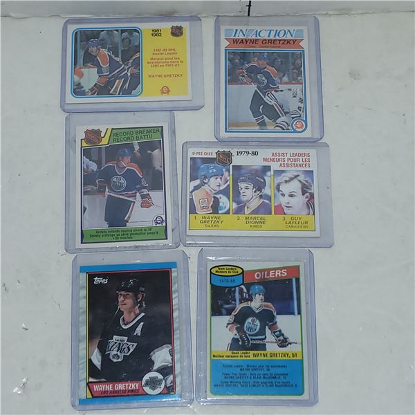 Lot of 1980s Wayne Gretzky NHL Hockey Cards