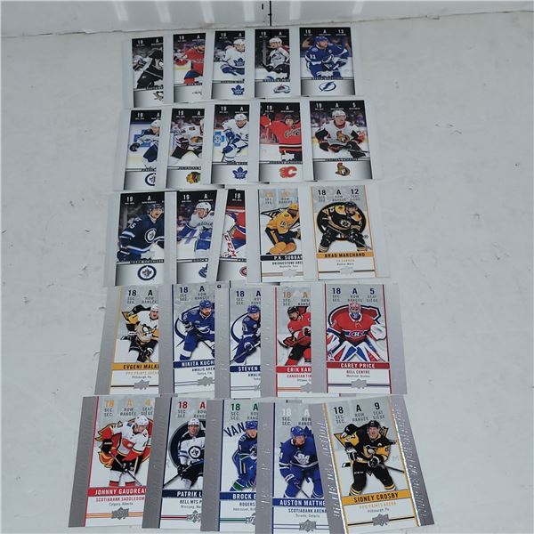 Lot of 25 2018-19 2019-20 Upper Deck Game Day Action Cards