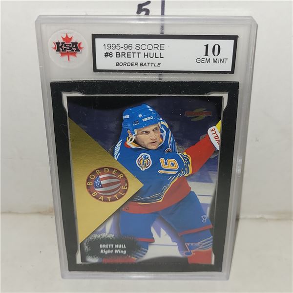1995-96 Score #6 Brett Hull Border Battle - Graded