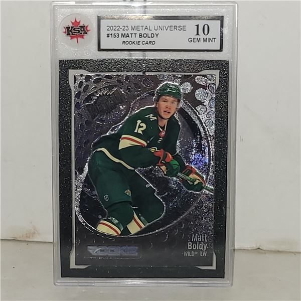 2022-23 Metal Universe #153 Matt Boldy Rookie Card - Graded
