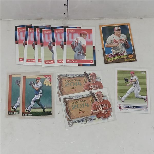 Lot of 12 Mike Trout MLB Baseball Cards - Inserts/ Parallels