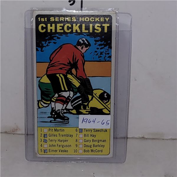 1964-65 1st Series Hockey Checklist