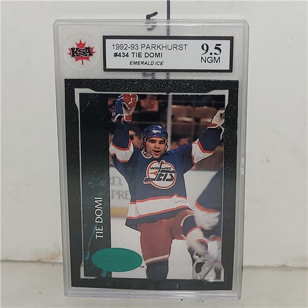 1992-93 Parkhurst #434 Tie Dome Emerald Ice - Graded