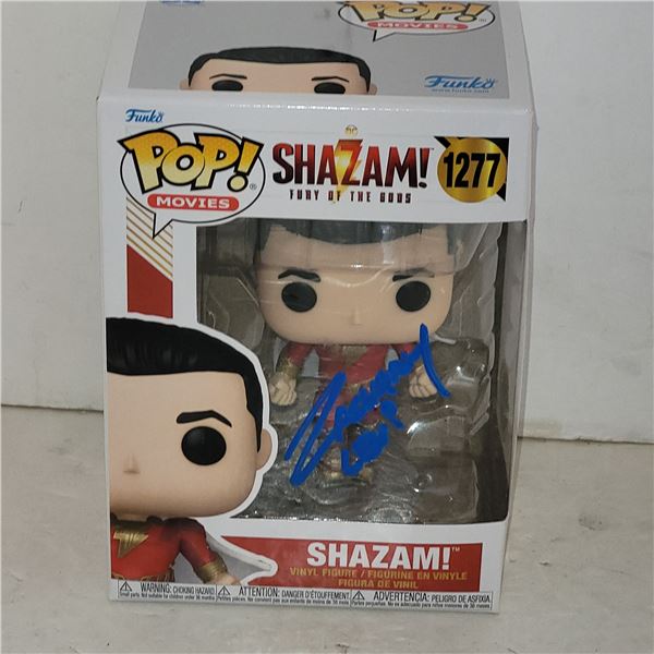 Signed Zachary Levi Funko Pop! Shazam! Gods of the Fury w/ COA