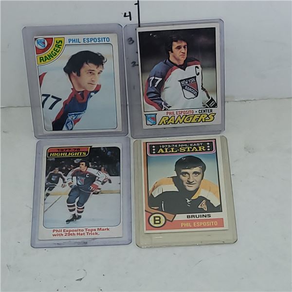 Lot of NHL Phil Esposito Hockey Cards