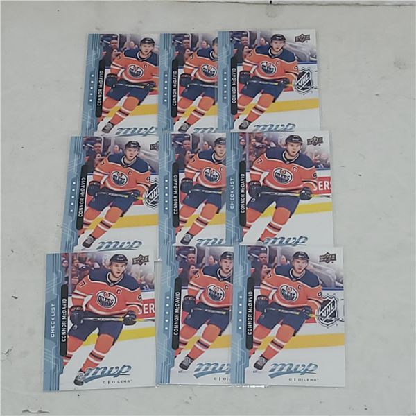 Lot of 9 2018 Upper Deck MVP #219 Connor McDavid Cards