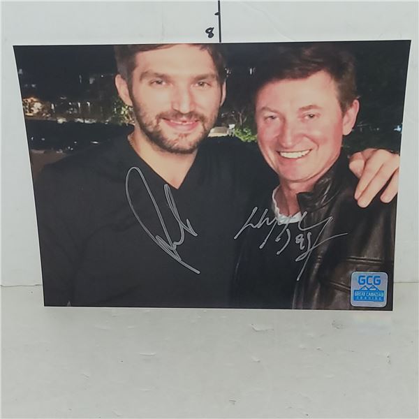 Signed Wayne Gretzky & Alex Ovechkin Photo w/ COA 8x10