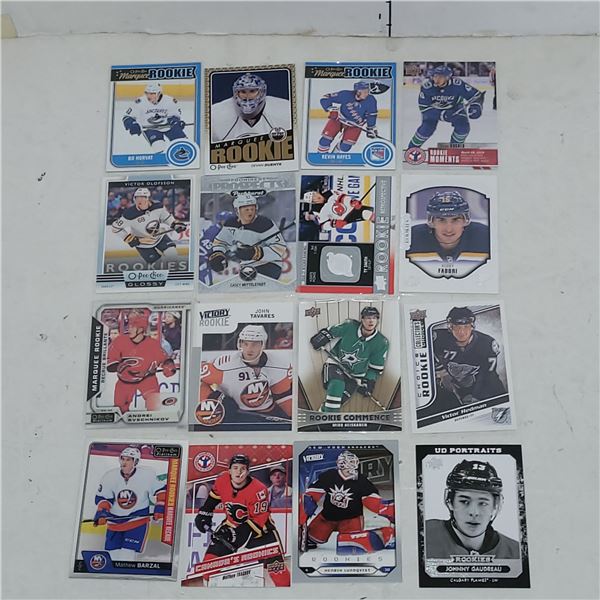 Lot of 16 NHL Stars Rookie Hockey cards