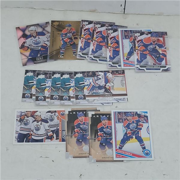 Lot of 16 Eaerly Jordan Eberle Hockey Cards