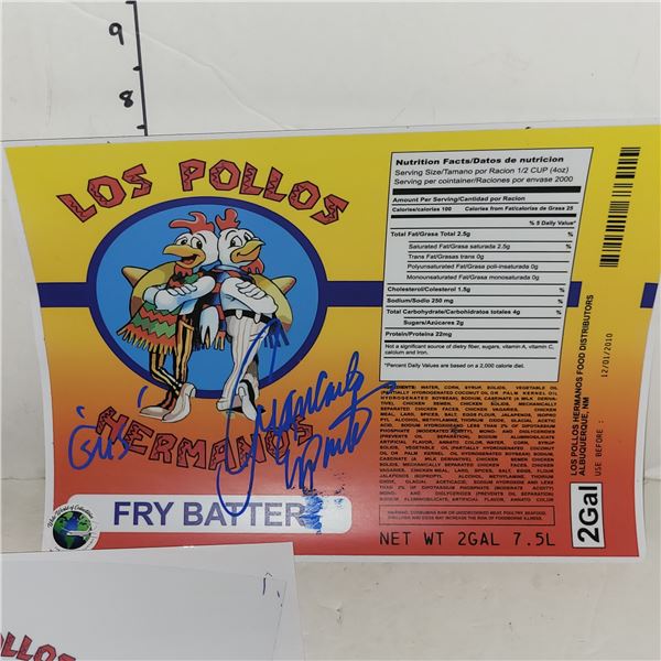 Signed Giancarlo Espostio Los Pollos Sticker w/ COA 8x10 - On Choice