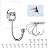 Image 1 : Heavy Duty Large Adhesive Hooks - 20 Pcs - New