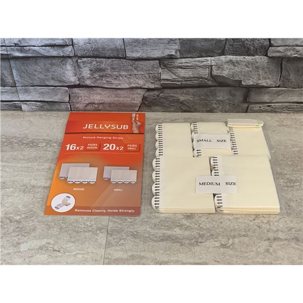 Picture Hanging Strips - 36 Pcs - 16 x Medium, 20 x Small - New