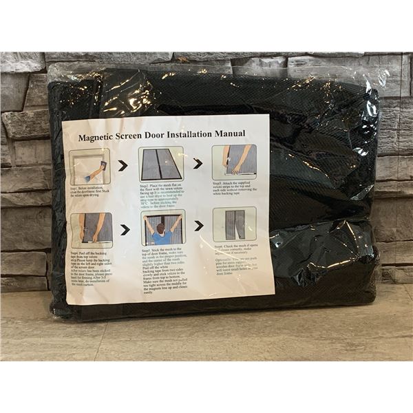 Magnetic Screen Door - 100cm x 210cm - Black