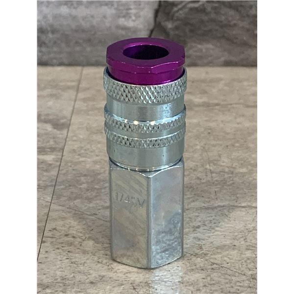 Pneumatic Coupler - (V-Style, Purple) - 1/4" NPT Female - 9 Pcs - New