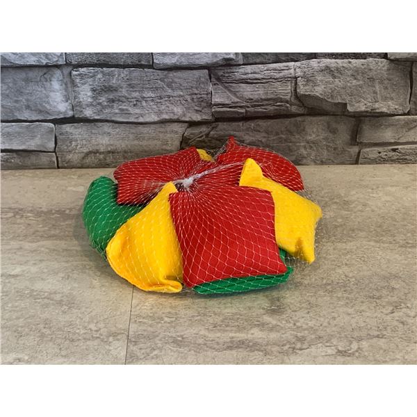 Bean Bag Games - 3" x 3" - 12 Bean Bags  - Assorted Colours - New