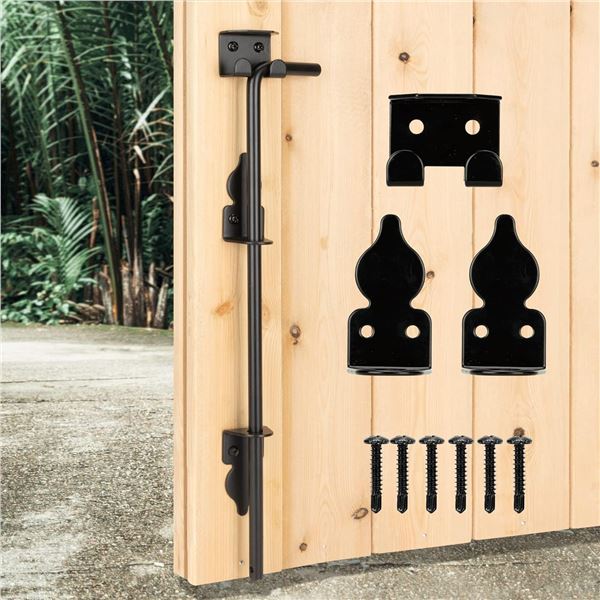 Heavy Duty Cane Bolt Gate Drop Rod - 18" - Colour: Black - New