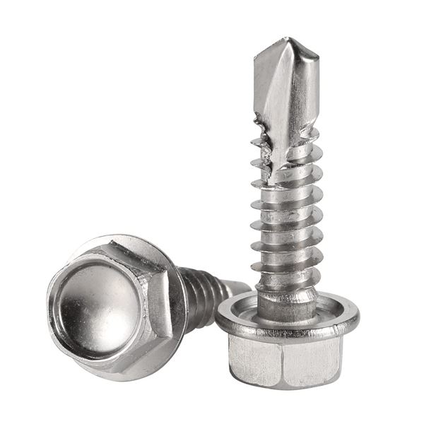 Stainless Hex Washer Head Screws - 1" - 50 Pcs - New