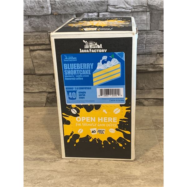 Java Factory Coffee Pods - Blueberry Shortcake Flavour - 40 Pods - New