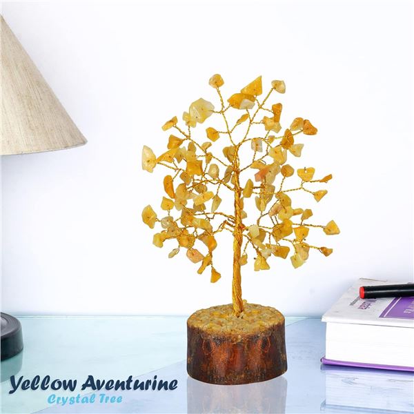 Crystal Healing Tree - Yellow Aventurine Crystals - New