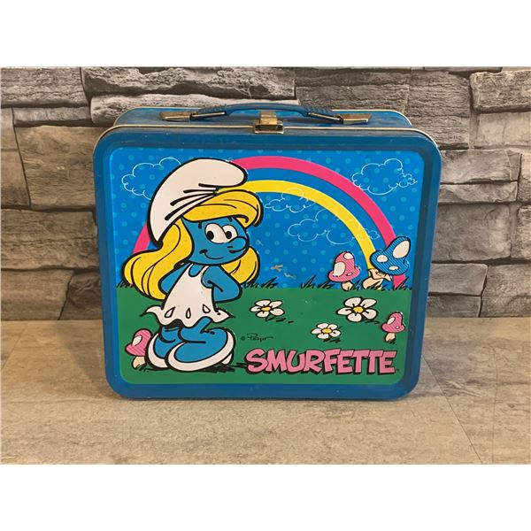 Vintage - Smurfette Lunch Box - Very Good Used Condition