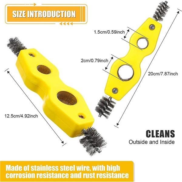 Copper Pipe Cleaner Brush 4 in 1 - 3 Pcs -New