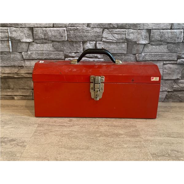 Metal Tool Box - Includes Assorted Tools - 16W x 7H x 6D - Used