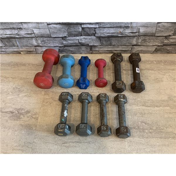 Assorted Dumbbells - 10 Pcs - Used