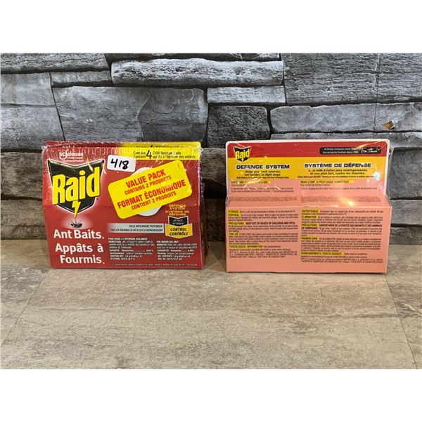 Lot of 2 Raid Ant Baits - 2 Packs per Lot - New