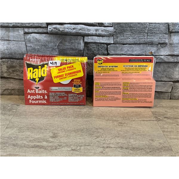 Lot of 2 Raid Ant Baits - 2 Packs per Lot - New