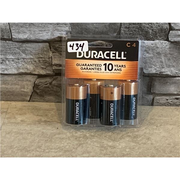 Duracell "C" Batteries - 4 Pack - New - Sealed