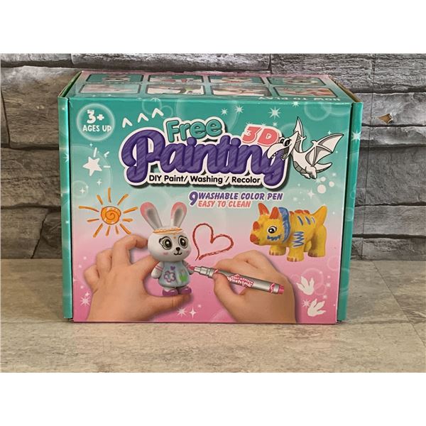 DIY Paint, Wash & Recolour 3D Painting - Ages 3+ - New - Sealed