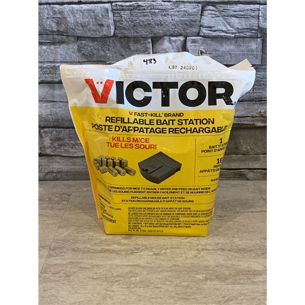 Victor Refillable Bait Station - 1 Bait Station + 16 Refills - New