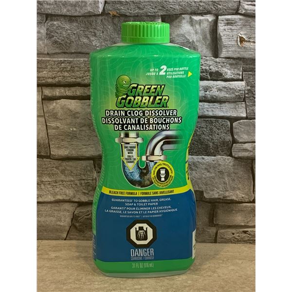 Green Gobbler Drain Clog Dissolver - 916mL - Up to 2 Uses - New