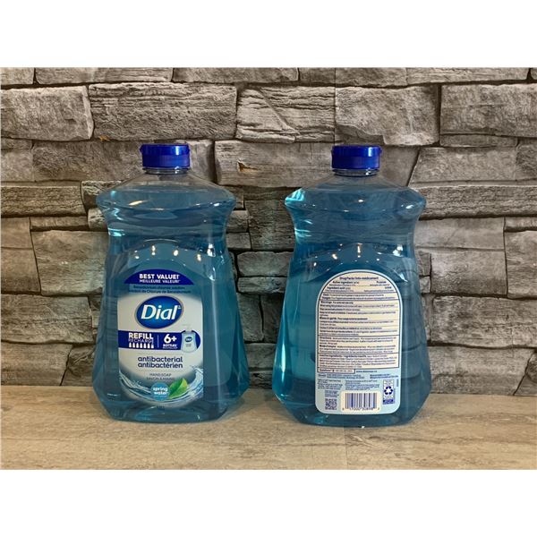 Lot of 2 - Dial Antibacterial Hand Soap - Spring Water - 1.53L - New