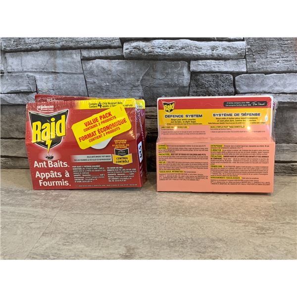 Lot of 2 Raid Ant Baits - 2 Packs per Lot - New