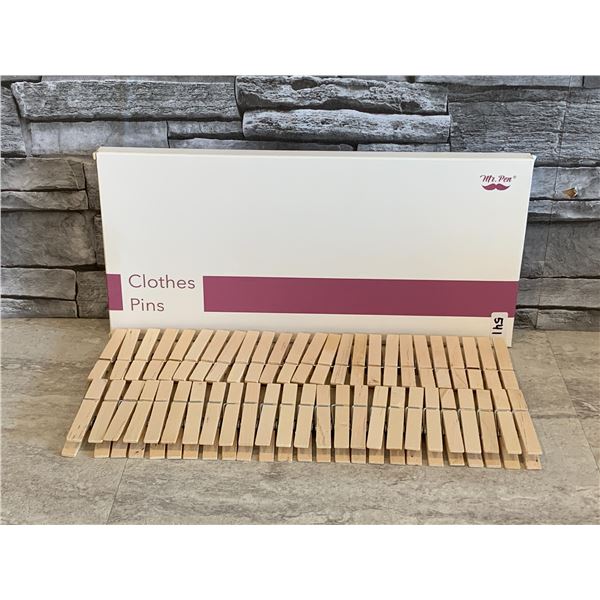 Mr Pen Clothes Pins - Natural Wood Colour - 50 Pcs - New