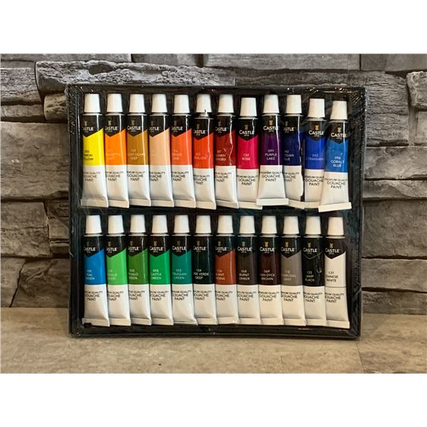 Castle Arts Premium Quality Gouache Paints - 24 x 12ml - New