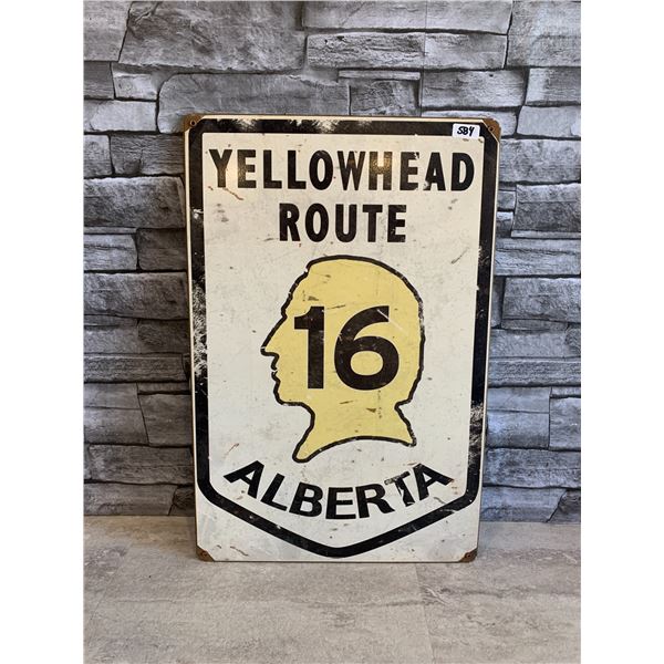 Yellow Head Route 16 Alberta Sign