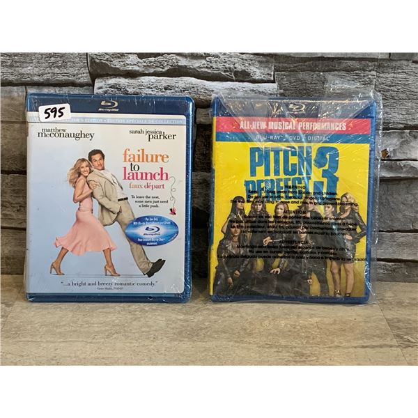 Lot of 2 Blue-ray DVDs - Failure to Launch & Pitch Perfect 3