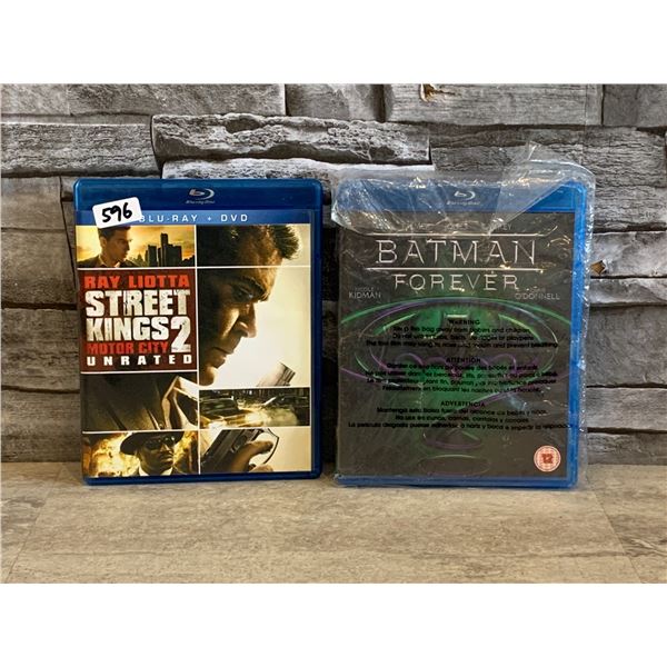 Lot of 2 Blue-ray DVDs - Street Kings 2 & Batman Forever